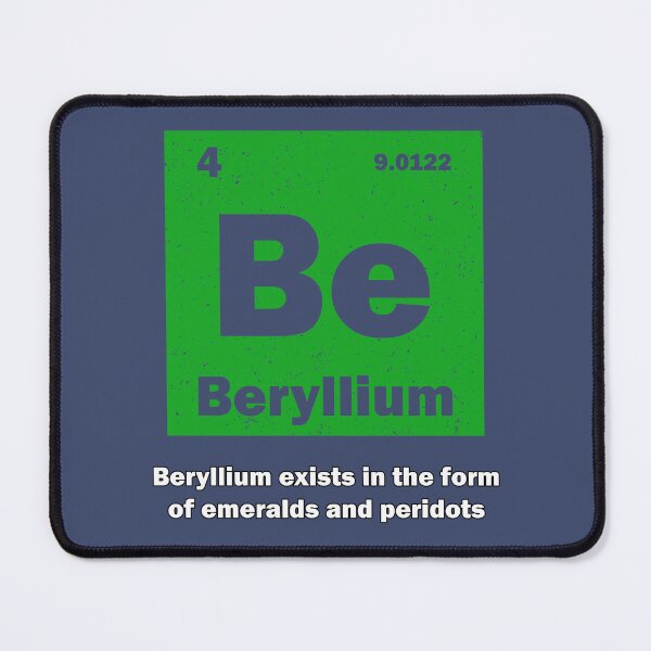 Item preview, Beryllium exists in the form of emeralds and peridots, gift for chemistry lover designed and sold by abdelhak2005.
