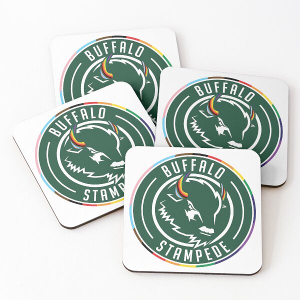 Aperçu de l'œuvre Logo de la fierté du Stampede Buffalo créée et vendue par SHL-Hockey.