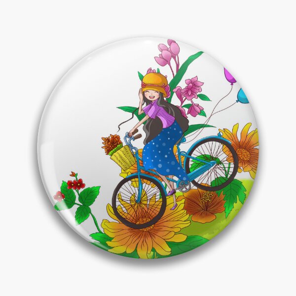 Item preview, Girls on bicycles: a timeless reminder of summer and spring designed and sold by CreativeRJ.