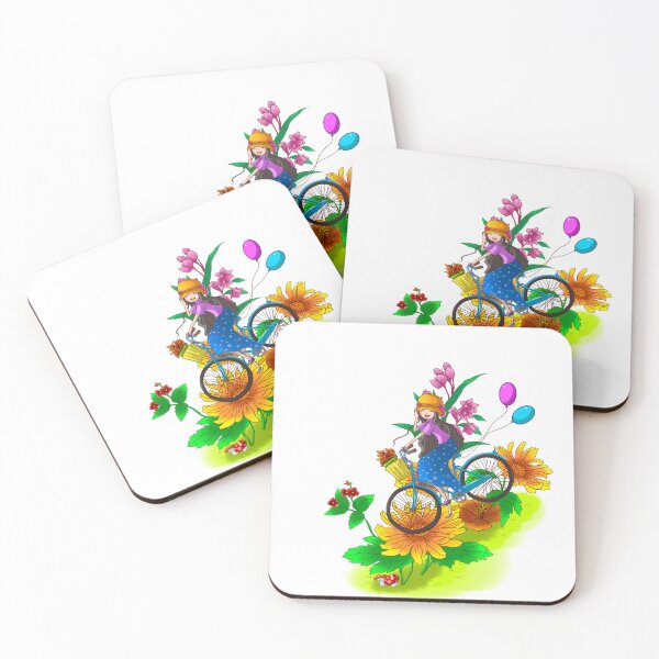 Item preview, Girls on bicycles: a timeless reminder of summer and spring designed and sold by CreativeRJ.