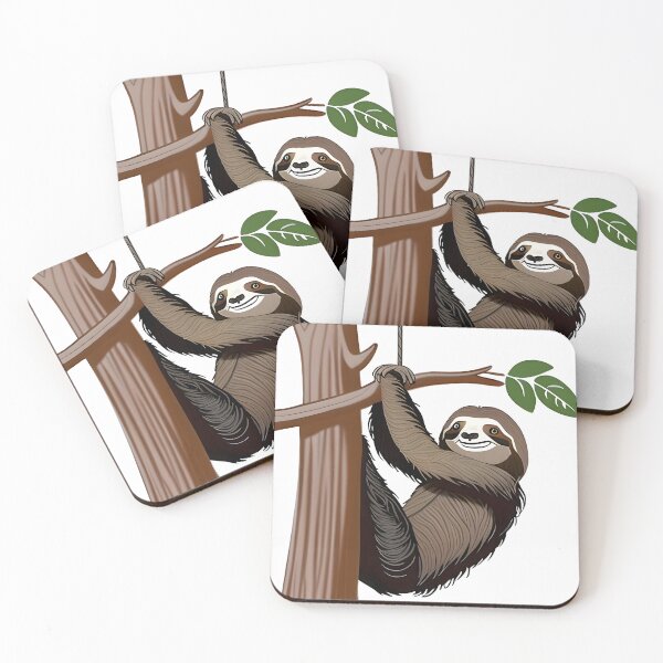 Item preview, Happy Sloth on a Tree designed and sold by worldofwhisper.