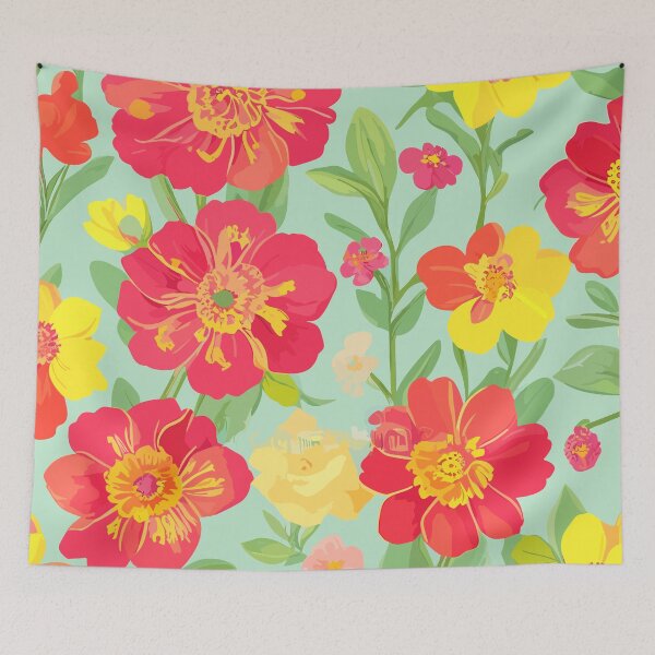 Item preview, Retro Blossoms: 1940s Inspired Floral Pattern designed and sold by urbsrepublic.