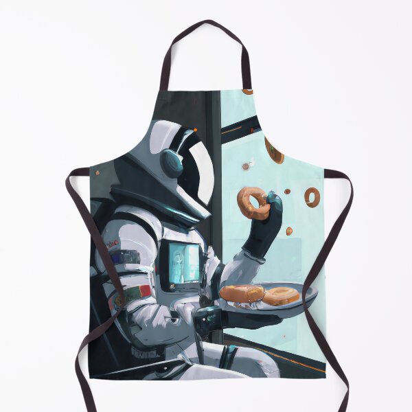Item preview, Astronaut enjoying his me time with a donut with a window view of a donut rain designed and sold by print-et-al.
