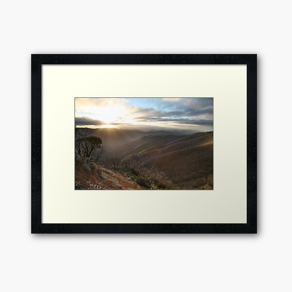 Last of the light, Mt Hotham, Australia Framed Art Print