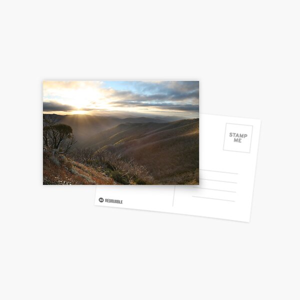 Last of the light, Mt Hotham, Australia Postcard