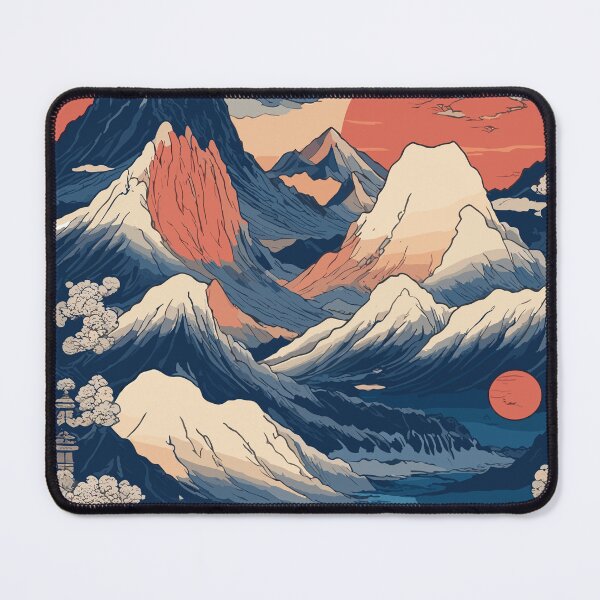 Item preview, Serene Horizons: Ukiyo-e Flat Design Landscape designed and sold by urbsrepublic.