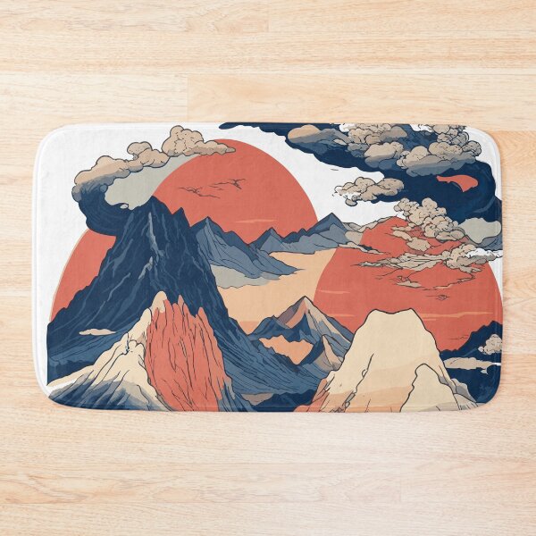 Item preview, Serene Horizons: Ukiyo-e Flat Design Landscape designed and sold by urbsrepublic.