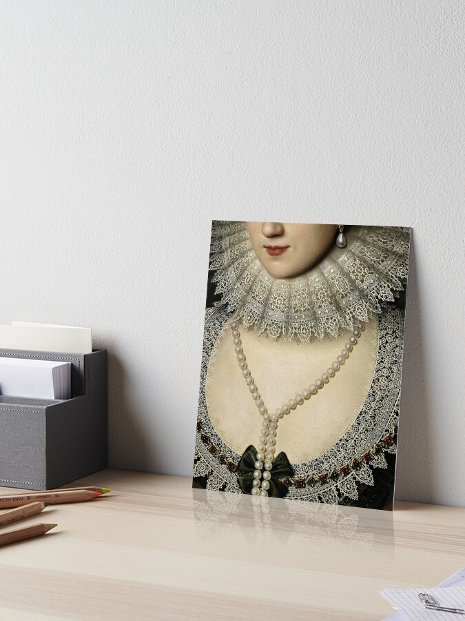 Pearl Necklace - Painting Detail | Art Board Print