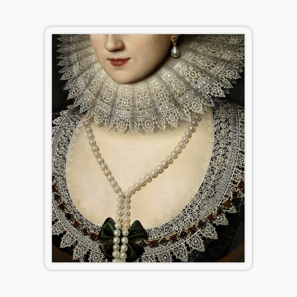 Pearl Necklace - Painting Detail | Art Board Print