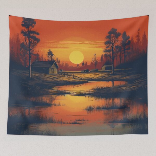 Item preview, Sunset in the Countryside designed and sold by GoodOldVintage.