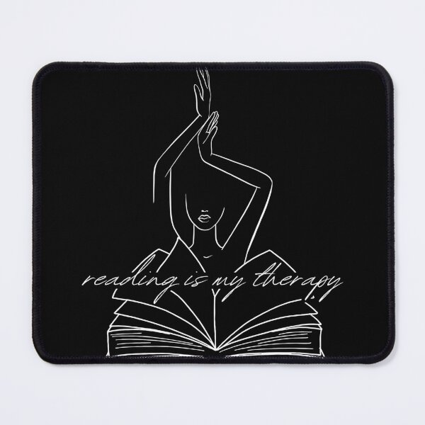 Item preview, "reading is my therapy" romance novels kindle sticker designed and sold by RomanceVibes.