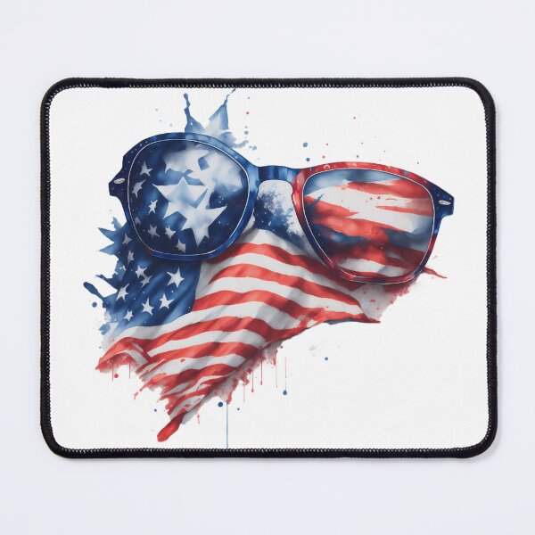 Item preview, 4th of Sunglasses in the color of the American flag designed and sold by jkrphoto.