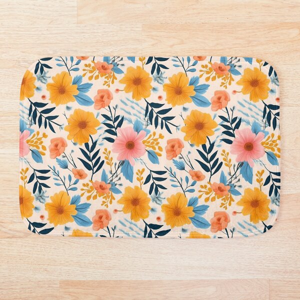 Artikelvorschau, Pastell Acryl Sommerblume | Helles Blumenmuster entworfen und verkauft von BoredF.