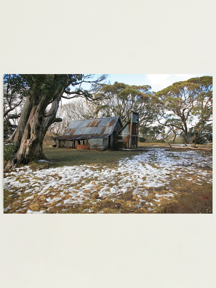 Alternate view of Wallace Hut, Falls Creek, Australia Photographic Print