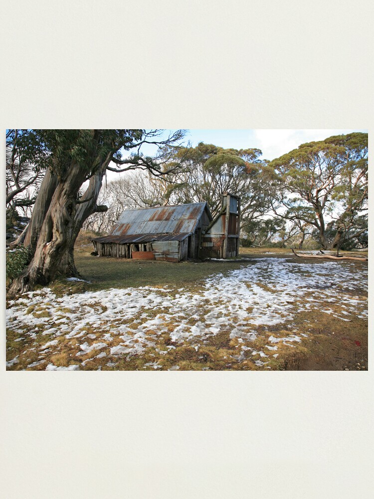 Alternate view of Wallace Hut, Falls Creek, Australia Photographic Print
