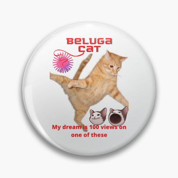 Beluga Cat Discord Meme Pins and Buttons for Sale