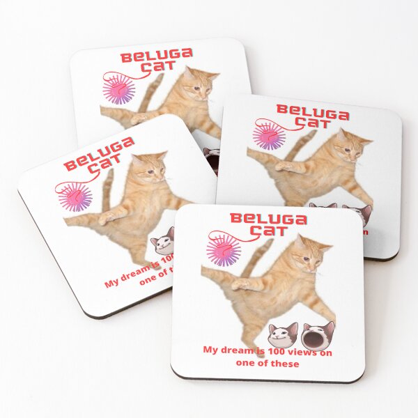 Item preview, Beluga Cat - My dream 100 views on one of these   designed and sold by InkKatKrafts.