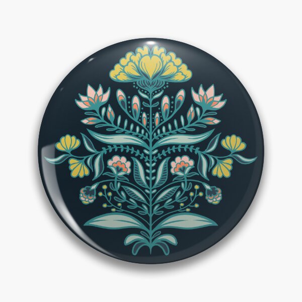 Item preview, Floral Nordic Folklore - yellow flower designed and sold by GrisCiel.