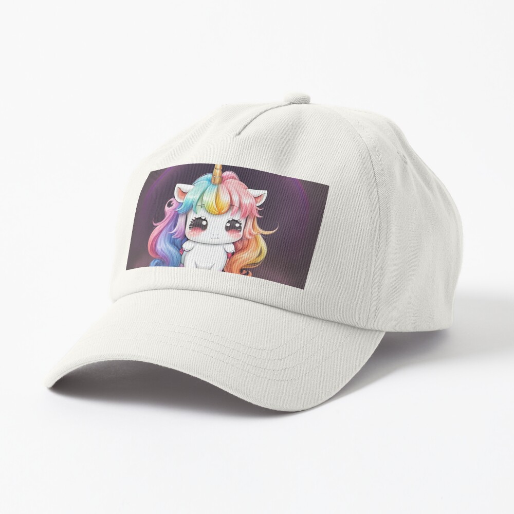 Whimsical Wonders: Embrace the Cute and Kawaii Rainbow Unicorn Anime Magic  | Sticker