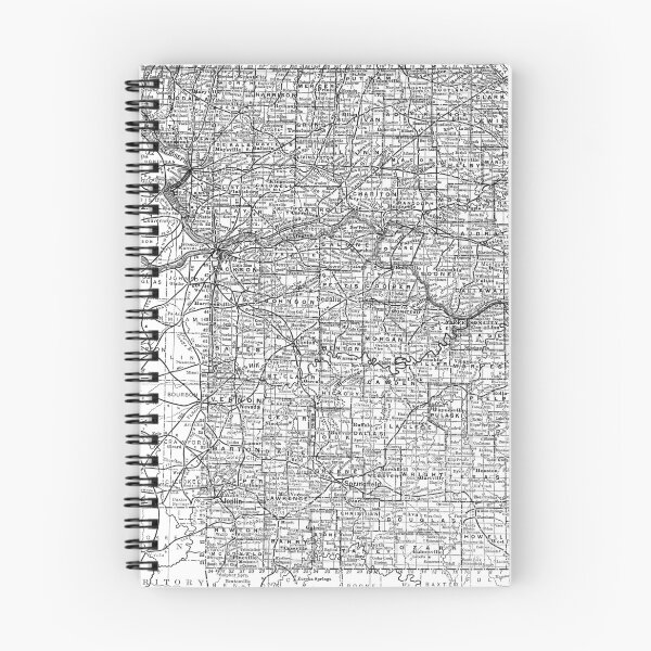 Item preview, Vintage Map of Missouri (1891) BW designed and sold by BravuraMedia.
