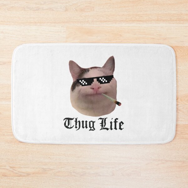 Item preview, thug life Smiling Cat Beluga discord       designed and sold by InkKatKrafts.