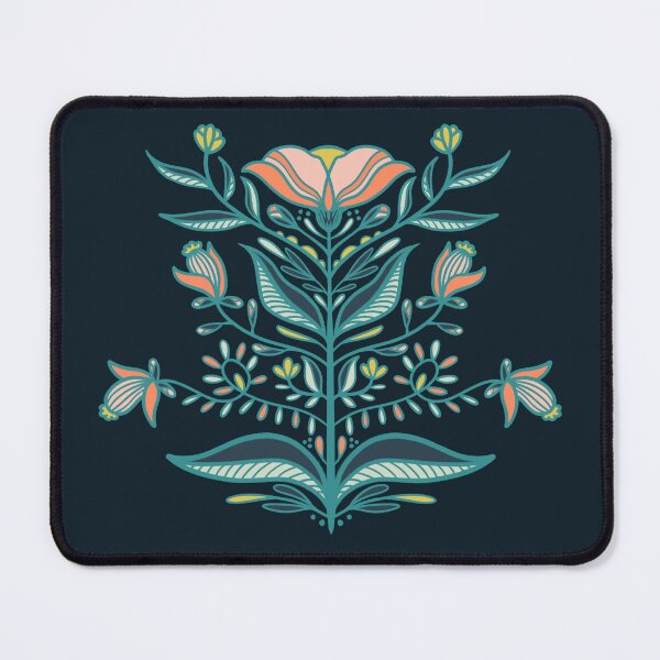 Item preview, Nordic Folklore Floral - pink flower designed and sold by GrisCiel.