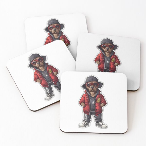 Item preview, dog with cool glasses in hip hop style designed and sold by worldshopcolor.