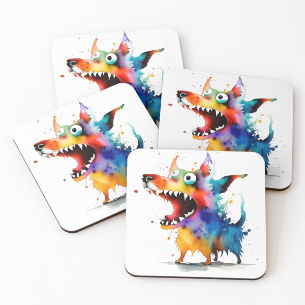 Item preview, multicolour watercolour abstract dog designed and sold by omfardostyle.