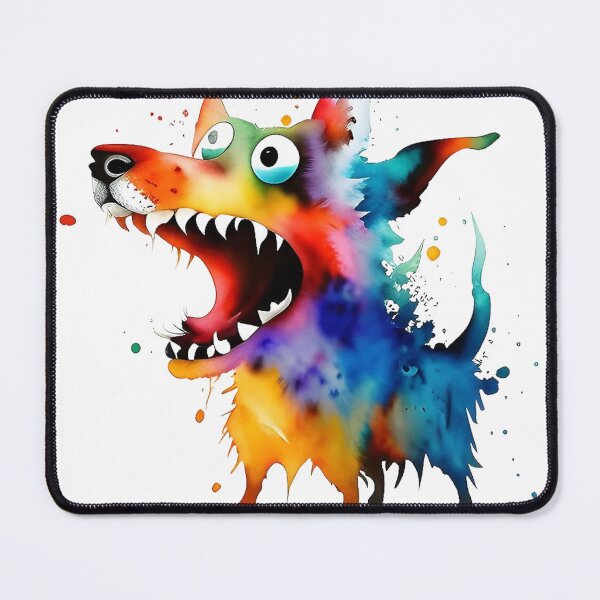 Item preview, multicolour watercolour abstract dog designed and sold by omfardostyle.