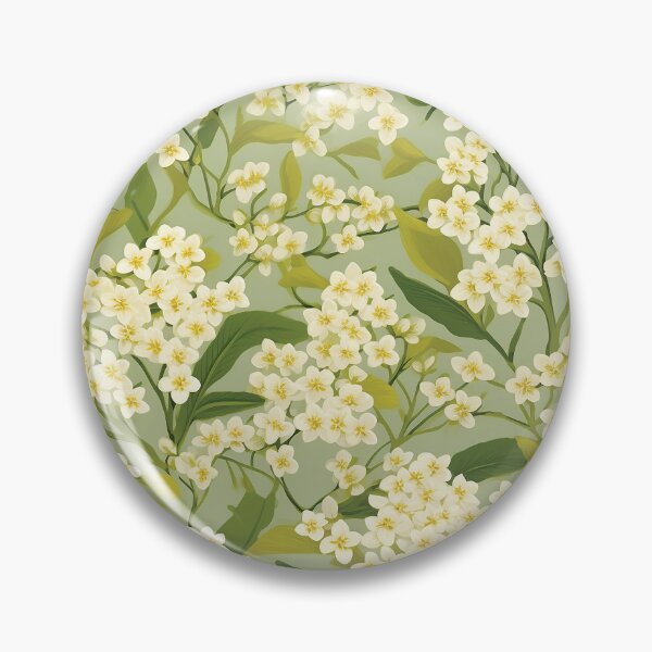Item preview, Tiny White Flowers on Green designed and sold by Monochrome-Dog.