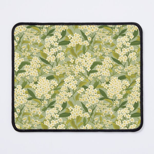 Item preview, Tiny White Flowers on Green designed and sold by Monochrome-Dog.