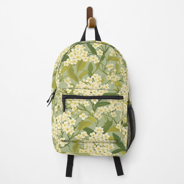 Item preview, Tiny White Flowers on Green designed and sold by Monochrome-Dog.
