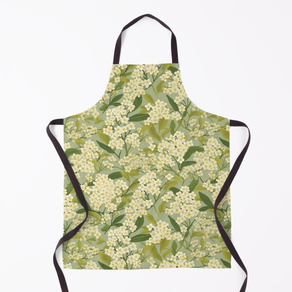 Item preview, Tiny White Flowers on Green designed and sold by Monochrome-Dog.