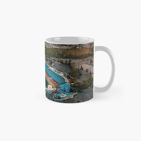 LA Dodger Stadium Subway Art Blueprint Ceramic Coffee MugVintage