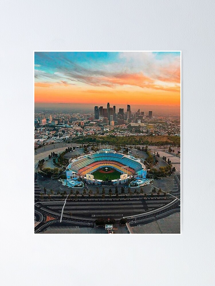 Dodgers Skyline Print | Wall Art | Vintage Poster | Dodgers Baseball