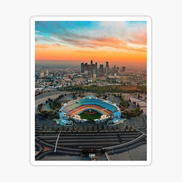 Dodger Stadium And Los Angeles Skyline Long Sleeve T-Shirt