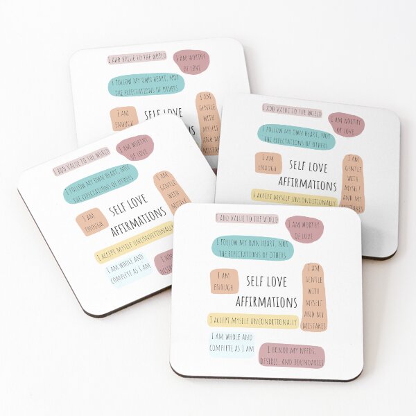 Item preview, Self Love Affirmations Mental Health Quotes designed and sold by RueBennet.