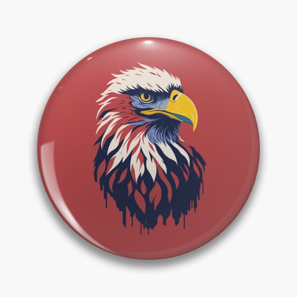 Item preview,  portrait of an eagle against the background of the flag designed and sold by jkrphoto.