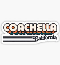 Coachella, California | Retro Stripes Sticker
