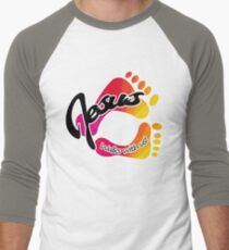 Jesus Walks whit Us! Men's Baseball ¾ T-Shirt