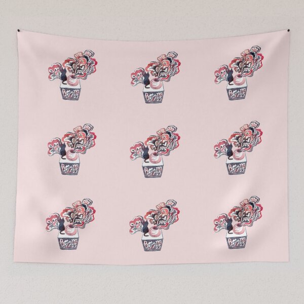 Item preview, Cat and Flower Pot designed and sold by Leafbear Studio.