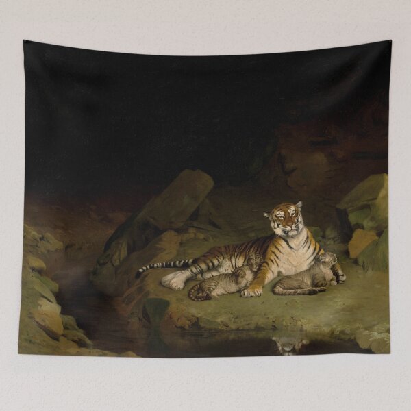 Item preview, Tiger and Cubs | Jean-Leon Gerome | 1884 Animal Art designed and sold by CJET.
