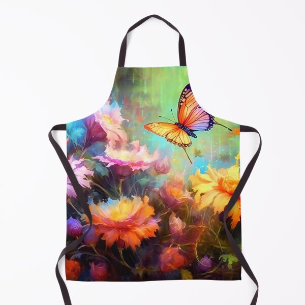 Item preview, Glowing garden flowers and butterflies designed and sold by Red Witch Art.