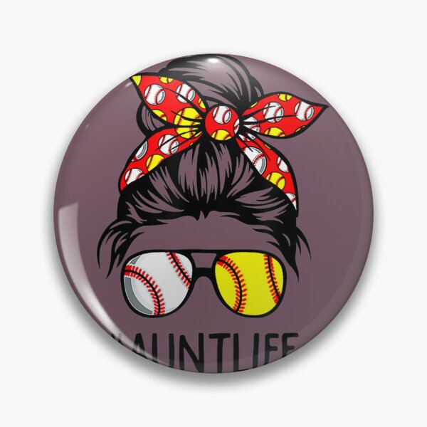 Item preview, Classy Aunt Life Softball Baseball Mother's Day Messy Bun 	 	 designed and sold by uyehpymi49.