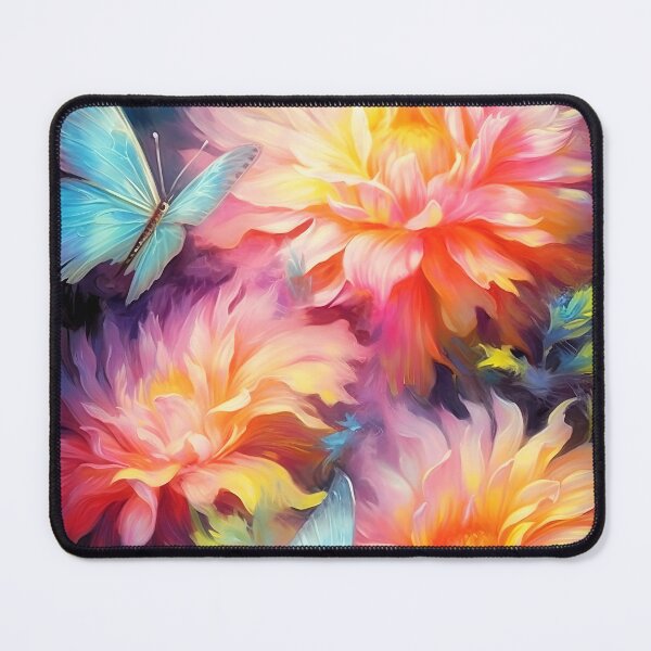 Item preview, Glowing garden flowers and butterflies 1 designed and sold by Red Witch Art.