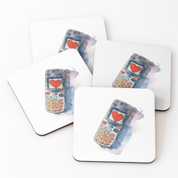 Item preview, old cell phone with message heart designed and sold by bhilel.