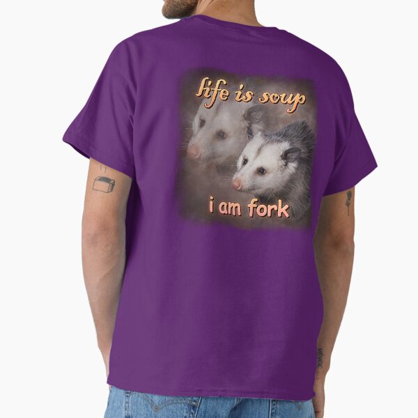 Item preview, Life is soup, I am fork possum word art designed and sold by snazzyseagull.