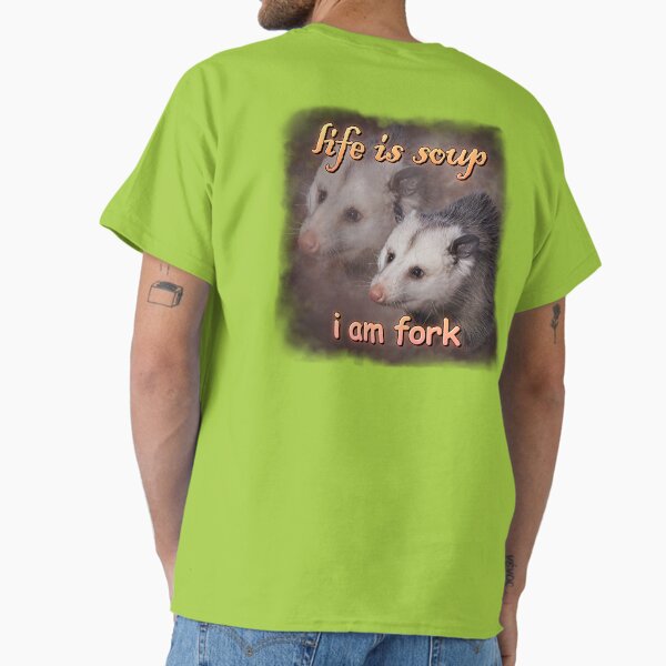 Item preview, Life is soup, I am fork possum word art designed and sold by snazzyseagull.