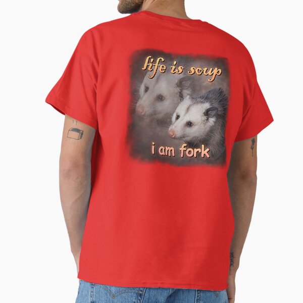 Artikel-Vorschau von Das Leben ist Suppe, ich bin Gabelopossum-Wortkunst, designt und verkauft von snazzyseagull.