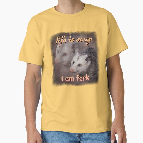 Item preview, La vie est de la soupe, je suis un fork possum word art designed and sold by snazzyseagull.
